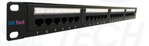 SBE-2202-24P  PANEL DE PARCHEO CAT5e 24 PTOS PANEL DE PARCHEO CAT5e 24 PTOS SBE TECH