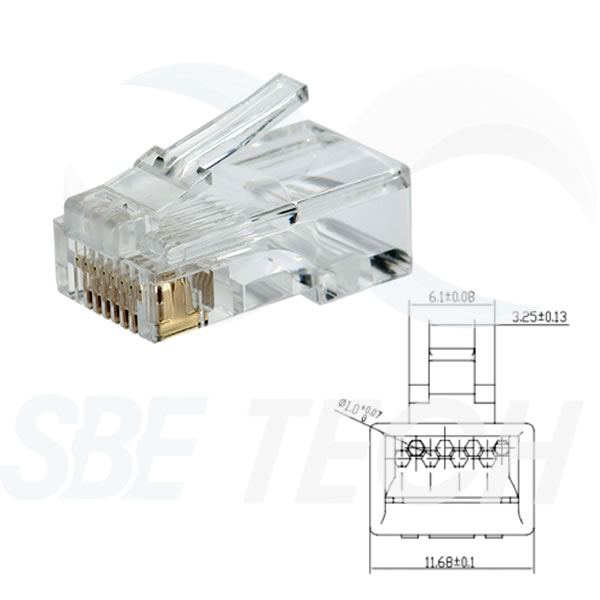 SBE-PLUGRJ45C6 PLUG RJ45 CAT6 PLUG RJ45 CAT6 SBE TECH