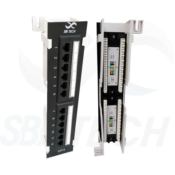 SBE-PPC6-12P PANEL DE PARCHEO CAT6 PARA PARED PANEL DE PARCHEO CAT6 PARA PARED SBE TECH