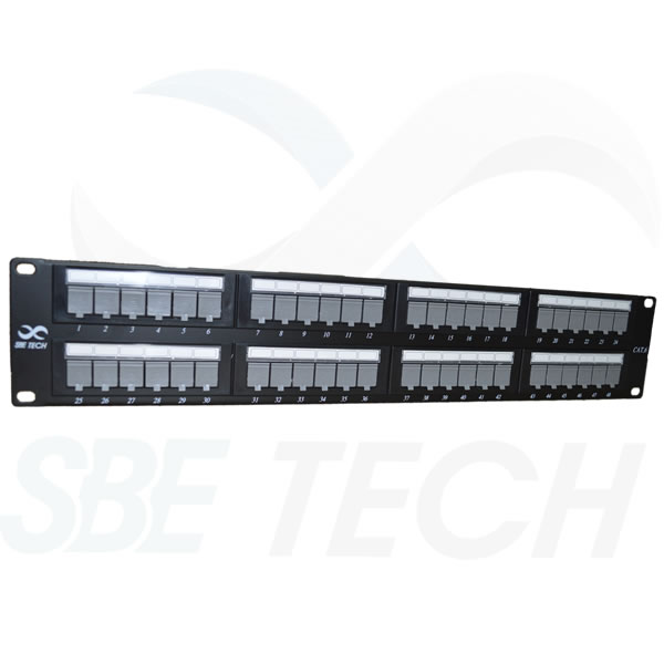 SBE-PPC6-48 PANEL DE PARCHEO CAT6 48 PTOS PANEL DE PARCHEO CAT6 48 PTOS SBE TECH